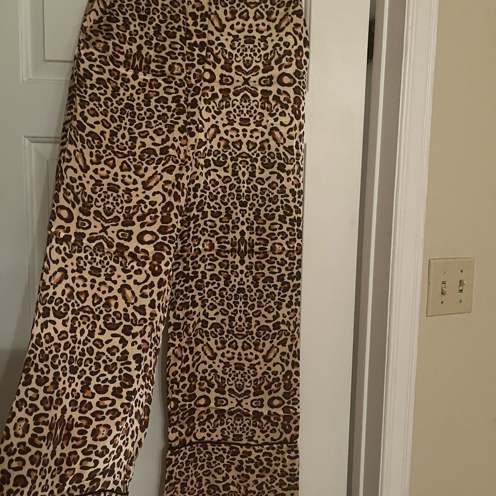 NEW Leopard Print silky pants by Topshop size 6